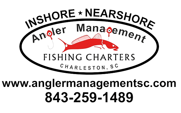 A logo for angler management fishing charters.